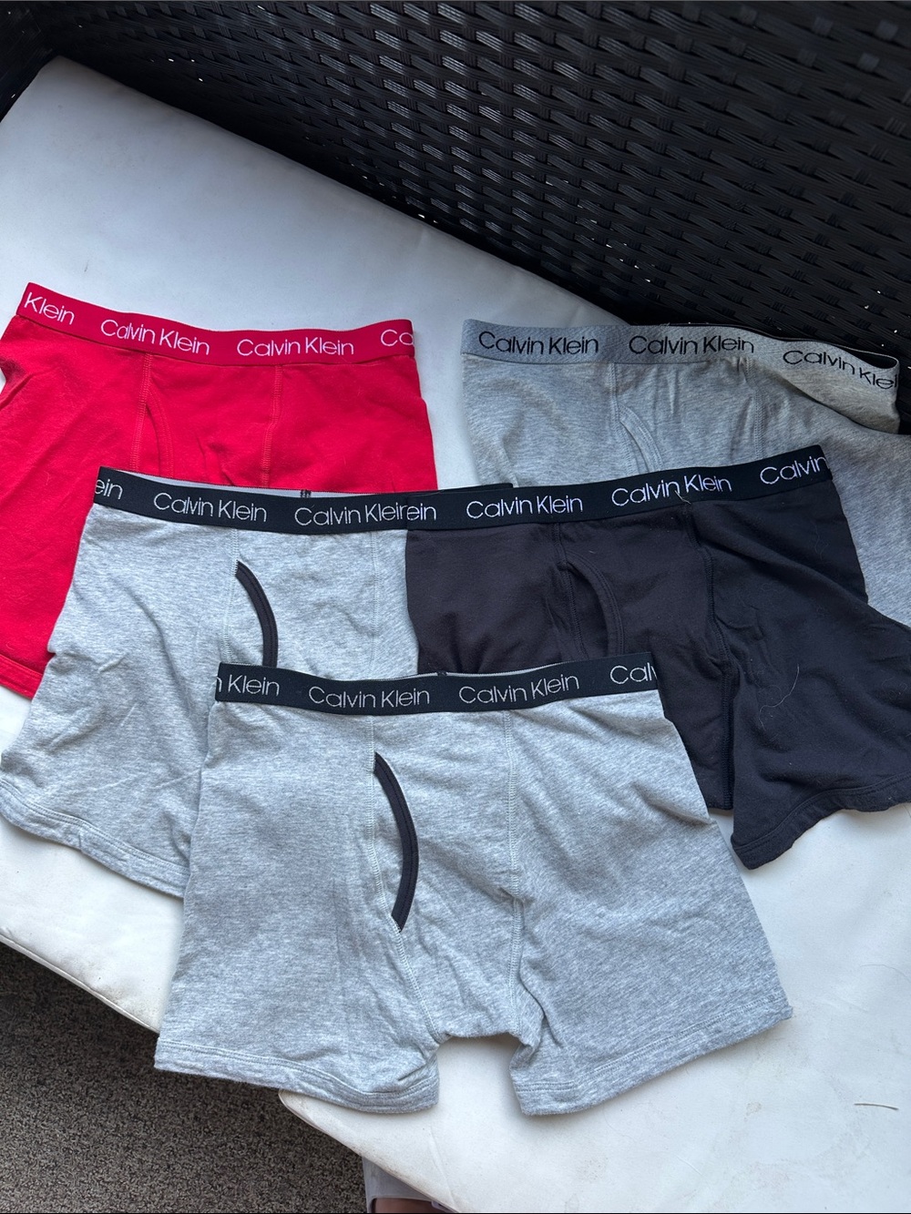 Calvin Klein Boys Boxer Briefs - Red, Gray, Black